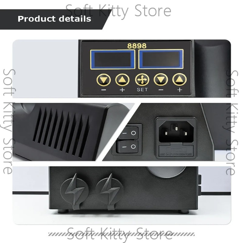 เครื่องบัดกรี 2 in 1 กำลังไฟ 7 - 2 In 1 Soldering Rework Station 750W บทวิจารณ์และราคา